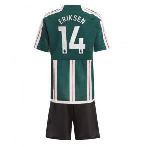 Maillot de foot Manchester United Christian Eriksen #14 Extérieur enfant 2023-24 Manches Courte (+ pantalon court)